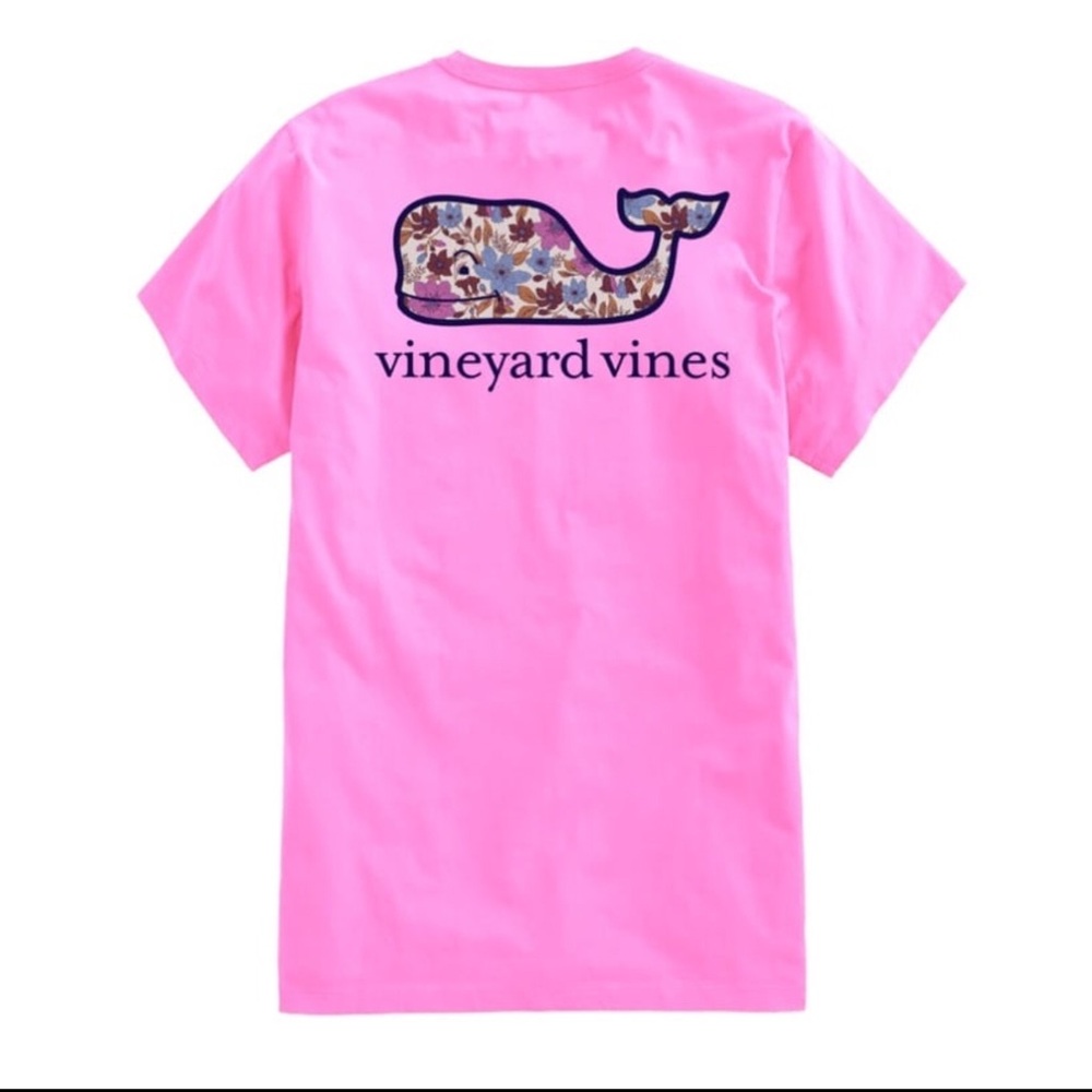 Vineyard Vines Westport Floral Whale Dahlia Short Sleeve Tee - Picture 2 of 5